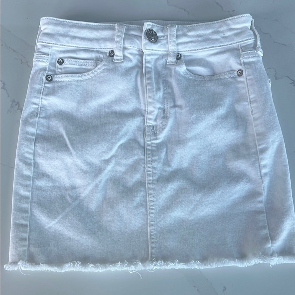 American Eagle White Mini Pencil Skirt Casual Resort Wear